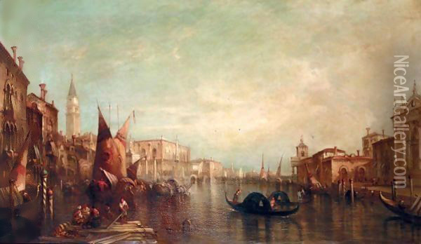 The Grand Canal, Venice 8 Oil Painting - Alfred Pollentine