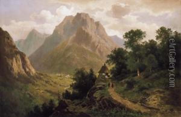 Romantic Landscape Oil Painting - Anton Pick