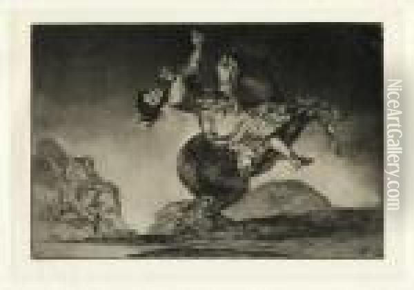 El Caballo Raptor Oil Painting - Francisco De Goya y Lucientes