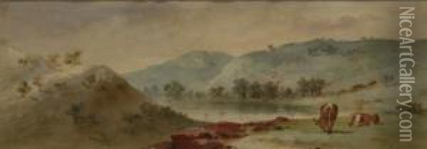 The Yarra Oil Painting - Samuel Thomas Gill