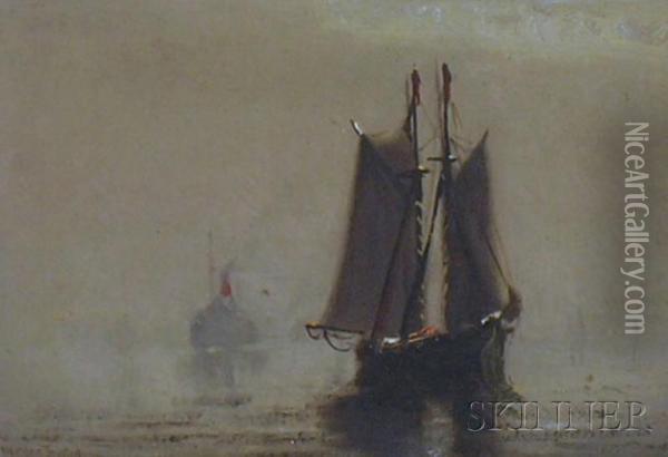 Sailing Vessel. Oil Painting - Marshall Johnson