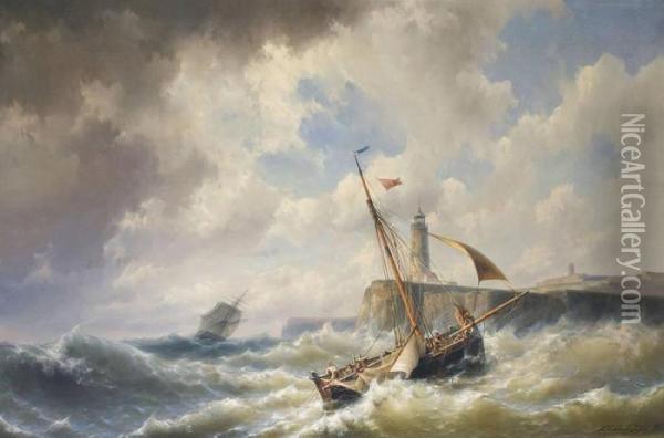 Marine Oil Painting - Hermanus Jr. Koekkoek