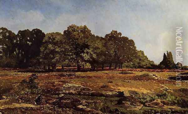 Avenue of Chestnut Trees at La Celle-Saint-Cloud, c.1866-67 Oil Painting - Alfred Sisley