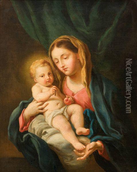 Madonna With Child Oil Painting - Sebastiano Conca