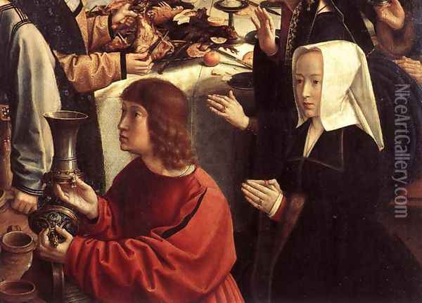 The Marriage at Cana (detail 3) c. 1500 Oil Painting - Gerard David