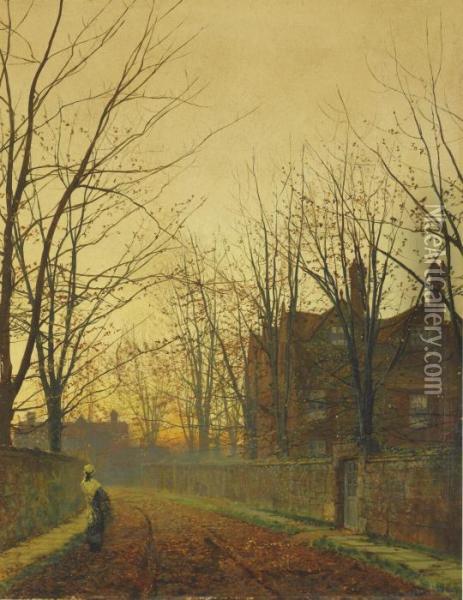 Late October Oil Painting - John Atkinson Grimshaw