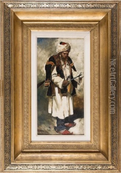 Soldat Ouzbek Oil Painting - Vasili Petrovich Vereshchagin