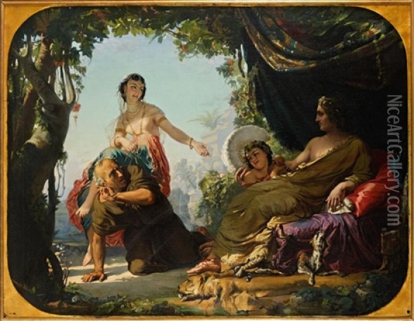 Le Lai D'aristote Oil Painting - Henri Lehmann
