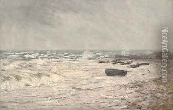 Storm at Ballantrae Oil Painting - Joseph Henderson