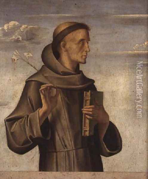 St. Anthony of Padua, 1480 Oil Painting - Alvise Vivarini