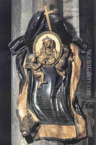 Memorial to Maria Raggi Oil Painting - Gian Lorenzo Bernini