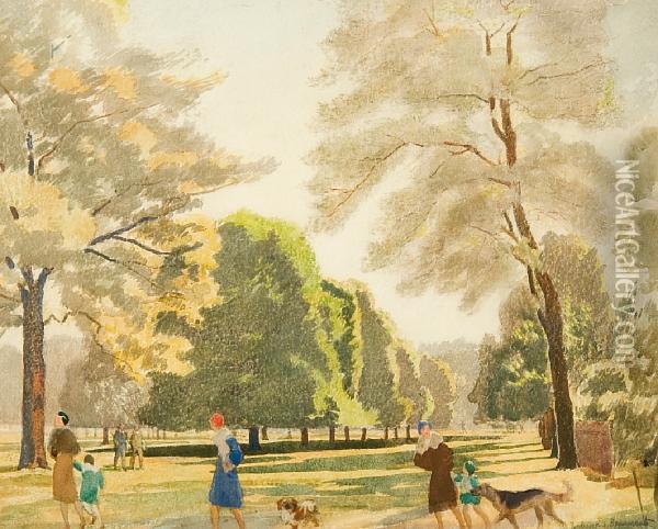 Kensington Gardens Oil Painting - Frederick Samuel Beaumont