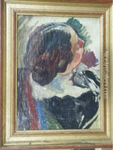 Etude Pour Une Jeune Femme Oil Painting - Rene Marie Castaing