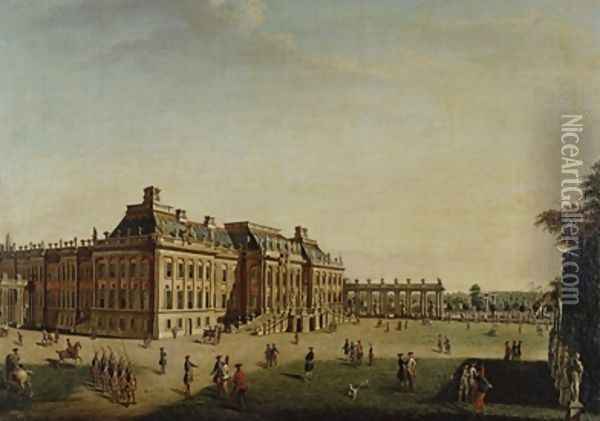 The garden front of the town castle 1773 Oil Painting - Johann Friedrich Meyer