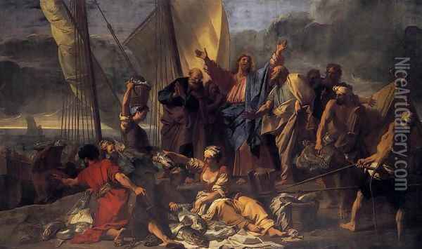 The Miraculous Draught 2 Oil Painting - Jean-baptiste Jouvenet
