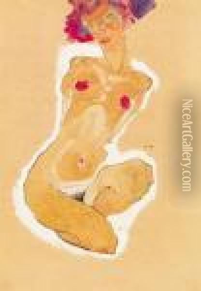 2 Mappen: Jeweils 6 Faksimile Der Moderne Oil Painting - Egon Schiele