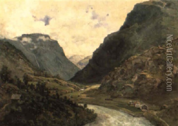 Sommar I Norska Bergen Oil Painting - Josephina Holmlund