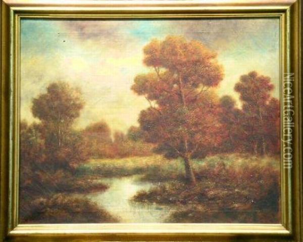 Autumn Landscape Oil Painting - Edward Pritchard