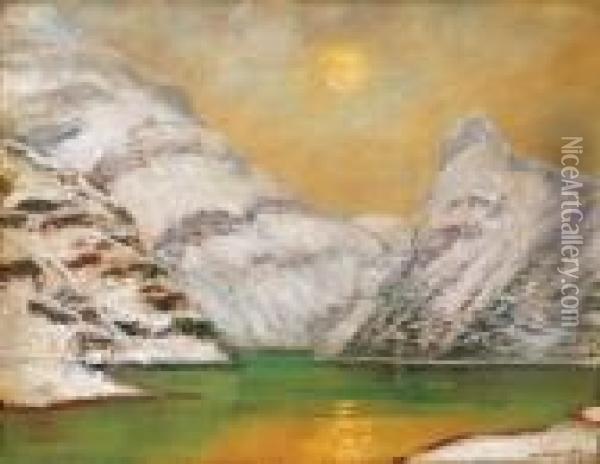 Winter Landscape Oil Painting - Laszlo Mednyanszky