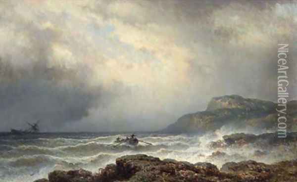 The shipwreck Oil Painting - Johannes Hilverdink