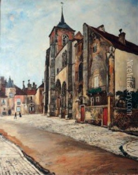 L'eglise Saint Lazare D'avallon Oil Painting - Marcel Francois Leprin