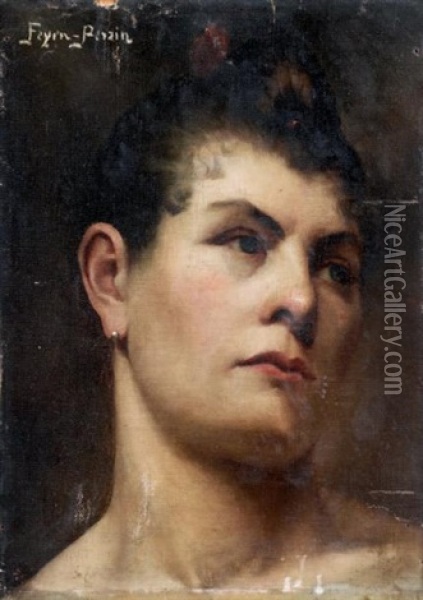 Portrait D'homme Oil Painting - Francois Nicolas Augustin Feyen-Perrin