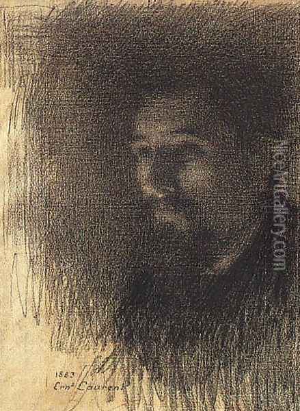 Portrait of the Painter Georges Seurat 1883 Oil Painting - Ernest Joseph Laurent