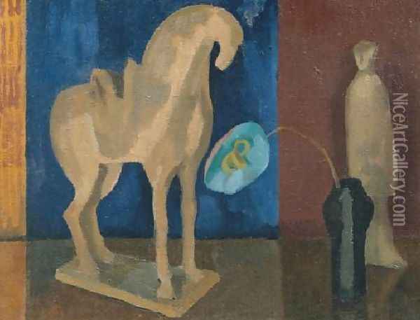 Still Life With Tang Horse Oil Painting - Roger Fry