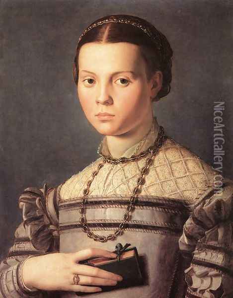Portrait of a Young Girl 1541-45 Oil Painting - Agnolo Bronzino