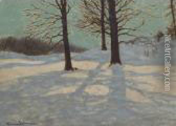 Winter Sun Oil Painting - Franz Hans Johnston