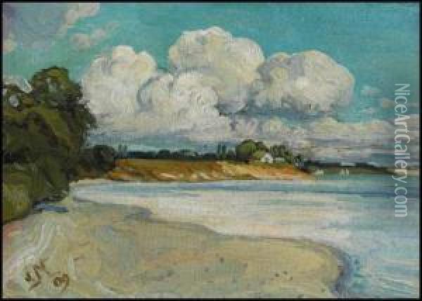 On The Lake Shore Near Bronte Oil Painting - James Edward Hervey MacDonald
