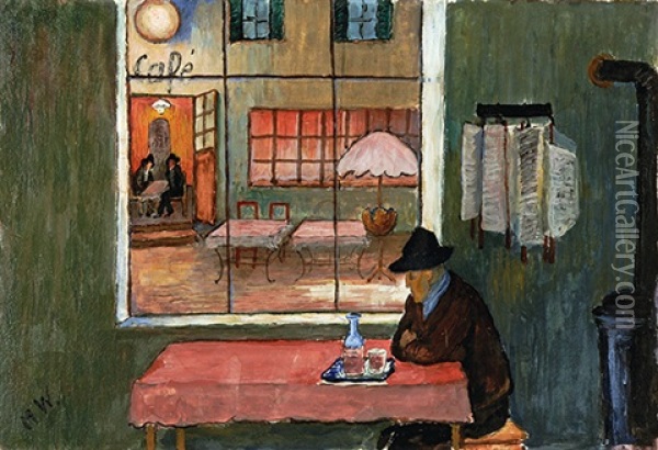 Cafe In Saint-prex Oil Painting - Marianne von Werefkin