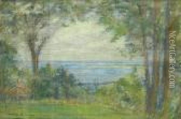 Rockland Lake Oil Painting - Arthur Bowen Davies