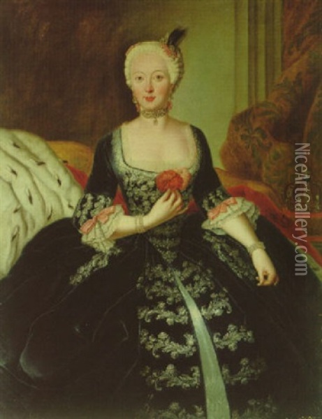Konigin Elisabeth Christine Von Preussen Oil Painting - Antoine Pesne