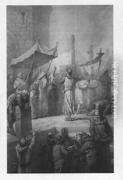 Illustration to Imre Madachs The Tragedy of Man- In Constantinople Scene 7 1887 2 Oil Painting - Mihaly von Zichy