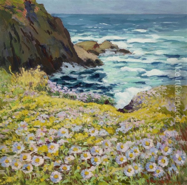 Along The Coast Oil Painting - Mary Deneale Morgan