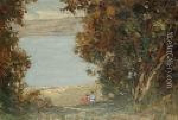 The Lake Oil Painting - Joseph Vickers De Ville