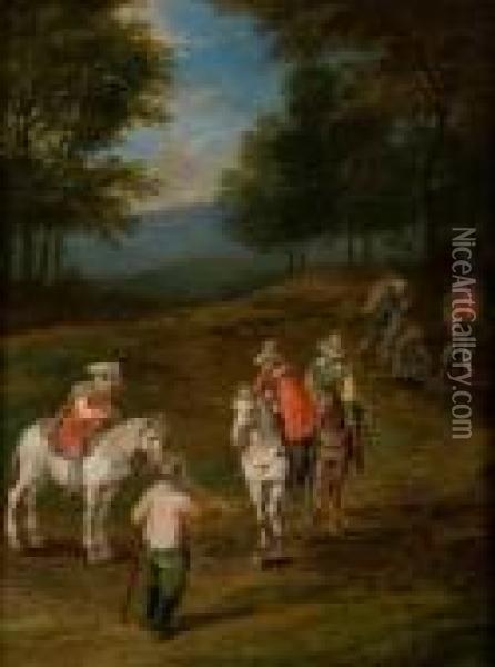 Ii Paysage Aux Cavaliers Oil Painting - Jan Brueghel the Younger