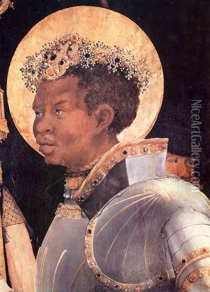 St. Maurice (Detail From Meeting Of Saints Eramus & Maurice) Oil Painting - Matthias Grunewald (Mathis Gothardt)