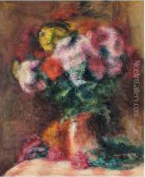 Fleurs Oil Painting - Eugene Meunier, Dit Murer