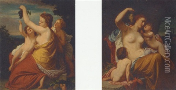 Personification Of Autumn Oil Painting - Johann Baptiste Berdelle