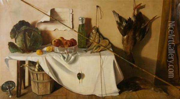A Bountiful Harvest Oil Painting - M. Hottes