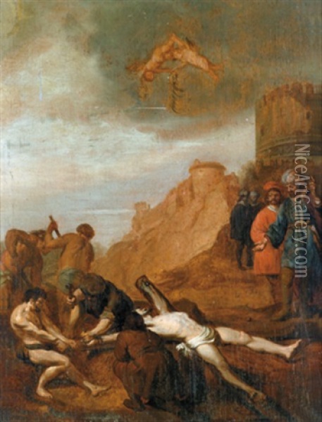 Die Kreuzigung Des Apostels Andreas Oil Painting - Jacob Symonsz Pynas