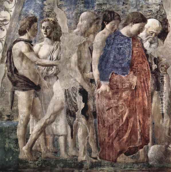 Death of Adam (detail) 3 Oil Painting - Piero della Francesca