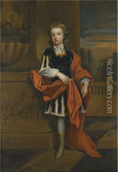 Portrait Of John Churchill, Marquis Of Blandford (1686-1703) Oil Painting - Sir Godfrey Kneller