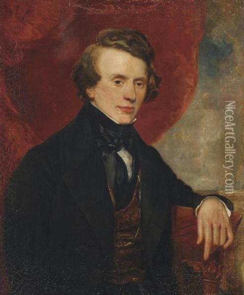 Portrait Of A Gentleman Oil Painting - Ramsay Richard Reinagle