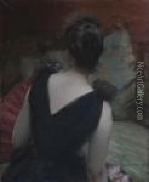 Femme De Dos Oil Painting - Federigo Zandomeneghi
