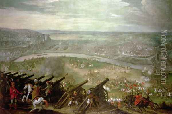 Suliemans siege of Vienna in 1529 Oil Painting - Pieter Snayers