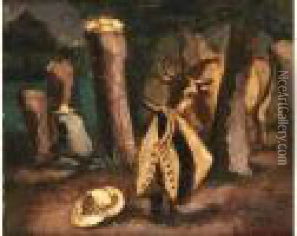 Scene Champetre Oil Painting - Amedee de La Patelliere
