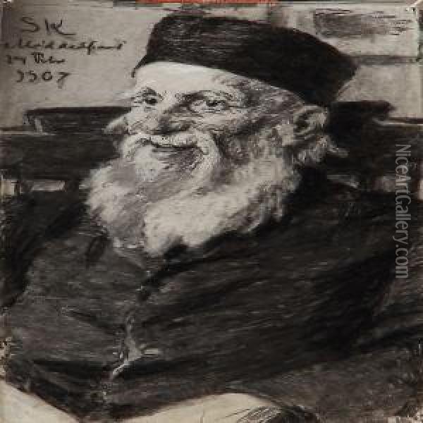 Portrait Of Old Man At The Hospital In Middelfart, Denmark Oil Painting - Peder Severin Kroyer